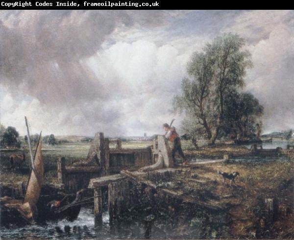 John Constable A boat passing a lock